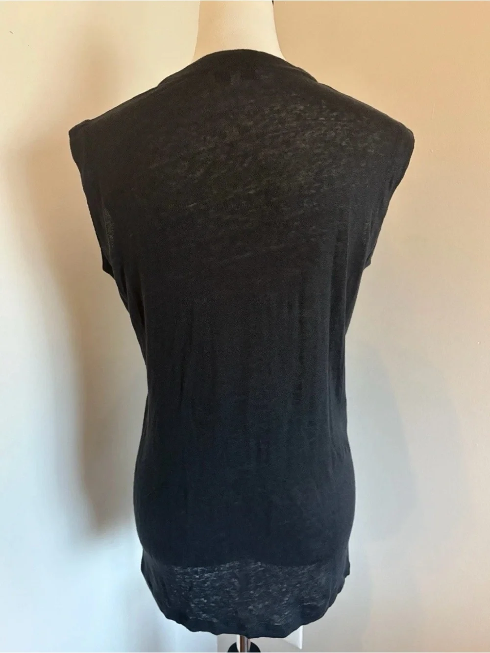 IRO Tissa Slub Linen Lace-Up Grommet V-Neck Sleeveless Tank Top Size XS - Picture 4 of 8